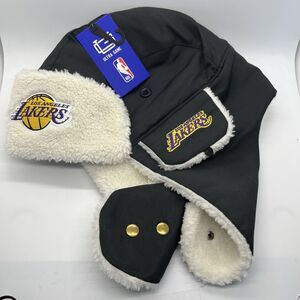 NWT NBA Los Angeles LA Lakers Trapper Winter Hat Basketball